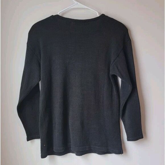 Vintage Celina Yang Beaded Sweater Floral Knit Sequin Pullover Size Small S - Picture 2 of 5